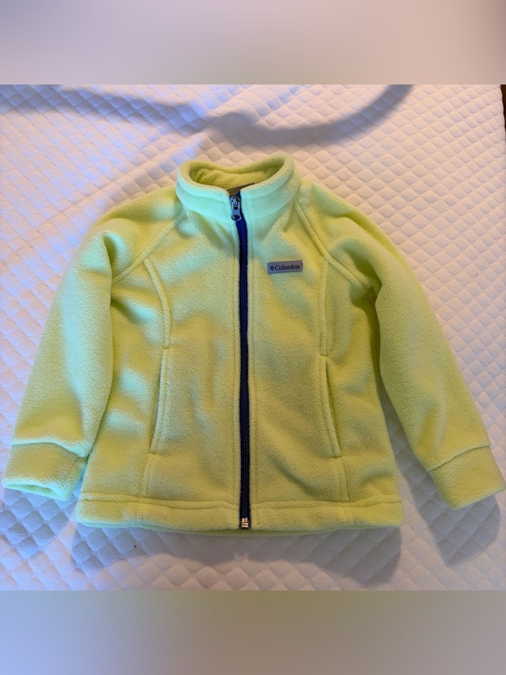 Columbia Jacket Toddler Kids 3T Yellow Full Zip Fleece Outdoor Coat